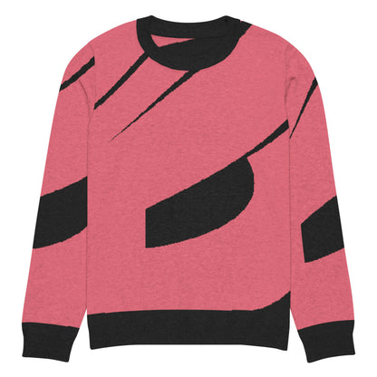 Klassischer Strickpullover mit Rundhalsausschnitt N°0 in Rot und Schwarz für modischen Komfort und vielseitigen Stil