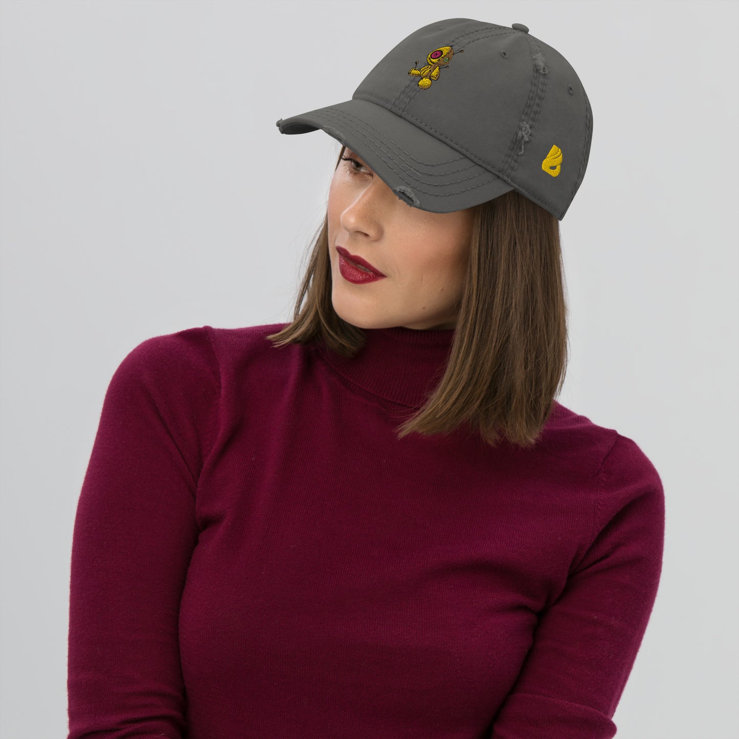 Dad-Hat im Used-Look  BONBOZZ Charcoal Grey  