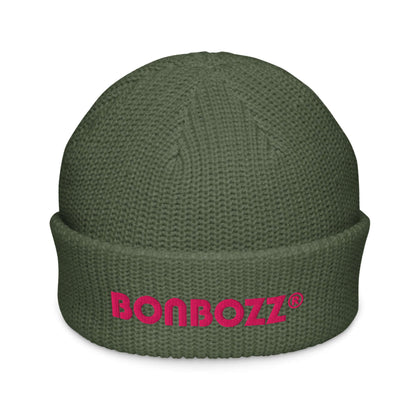 Fischermütze N°0 - olivgrüne Beanie, dicker gerippter Strick, trendiges Fischerdesign, vielseitige Passform für kaltes Wetter