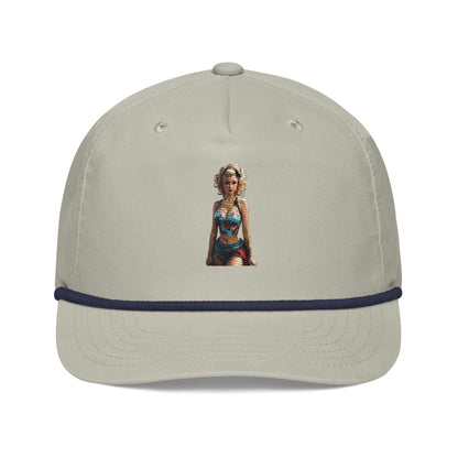 Golfcap with unique printed design, featuring structured fit and adjustable snapback for stylish outings.