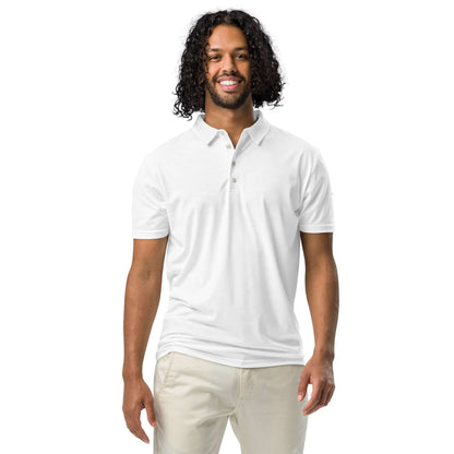 Schmal geschnittenes Herren-Polo-Shirt N°0 in Weiß, moderner Look mit klassischem Polokragen für vielseitige Anlässe.