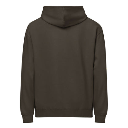 Boxy-Hoodie für Herren in Carbon Grey, weiches Fleece, oversized Passform, Rückansicht
