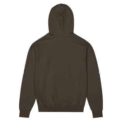Boxy-Hoodie für Herren in Carbon Grey featuring oversized fit and soft fleece material for a comfortable and stylish look.