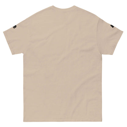 Klassisches Herren-T-Shirt N°1 aus 100 % Baumwolle in Beige, Rückansicht, ideal für modernen Lagenlook und modisch im Trend.