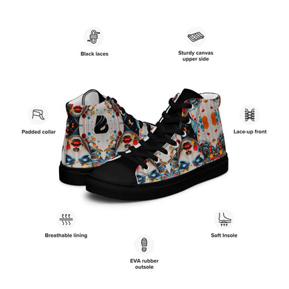 High-Top Leinenschuhe für Herren N°9 mit EVA-Gummisohle und Kunstleder-Zehenkappe, modisches Design, gepolsterter Kragen.