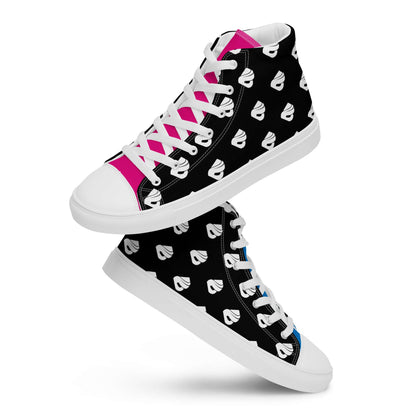 High-Top Leinenschuhe für Herren N°7 with unique pattern and colored accents, featuring breathable lining and EVA rubber sole.