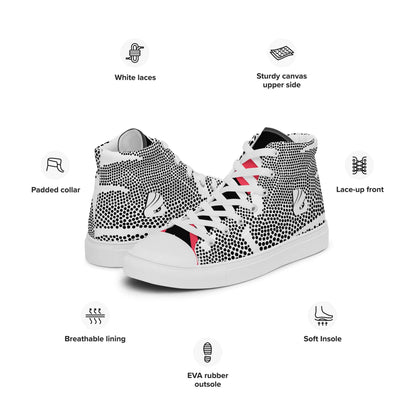 High-Top Leinenschuhe für Herren N°6 with breathable lining, padded collar, EVA sole, and lace-up design.