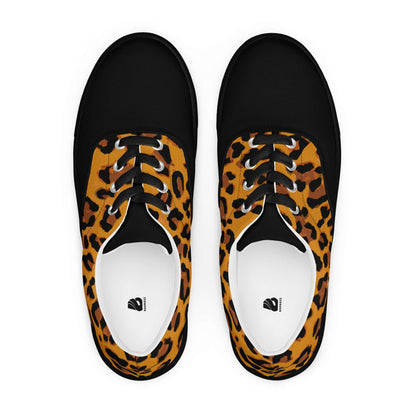 Herren-Canvas-Schuhe mit Leopardenmuster, atmungsaktives Futter, EVA-Gummisohle, alltagstaugliche Vielseitigkeit und gepolsterter Komfort.