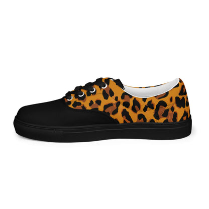 Herren-Canvas-Schuhe mit trendigem Leopardenmuster, atmungsaktivem Futter und langlebiger Gummisohle aus EVA.