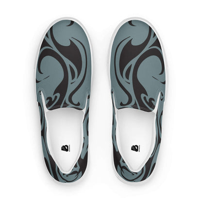 Herren-Canvas-Slipper N°2, comfortable and stylish men's shoes with removable soft insoles, EVA rubber sole, linen upper, size: top view