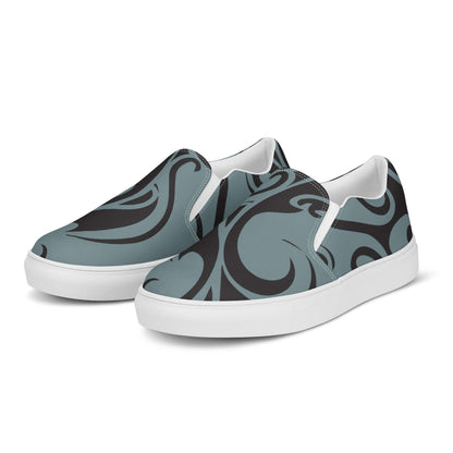 Herren-Canvas-Slipper N°2 with unique design, featuring removable soft insoles and EVA rubber soles for optimal comfort and style.