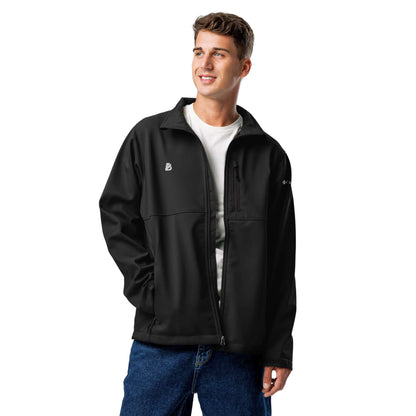 Weiche Columbia Softshell-Jacke N°1 in schwarz, Herrenjacke für Outdoor-Abenteuer, wind- und wasserabweisend mit Reißverschlusstaschen