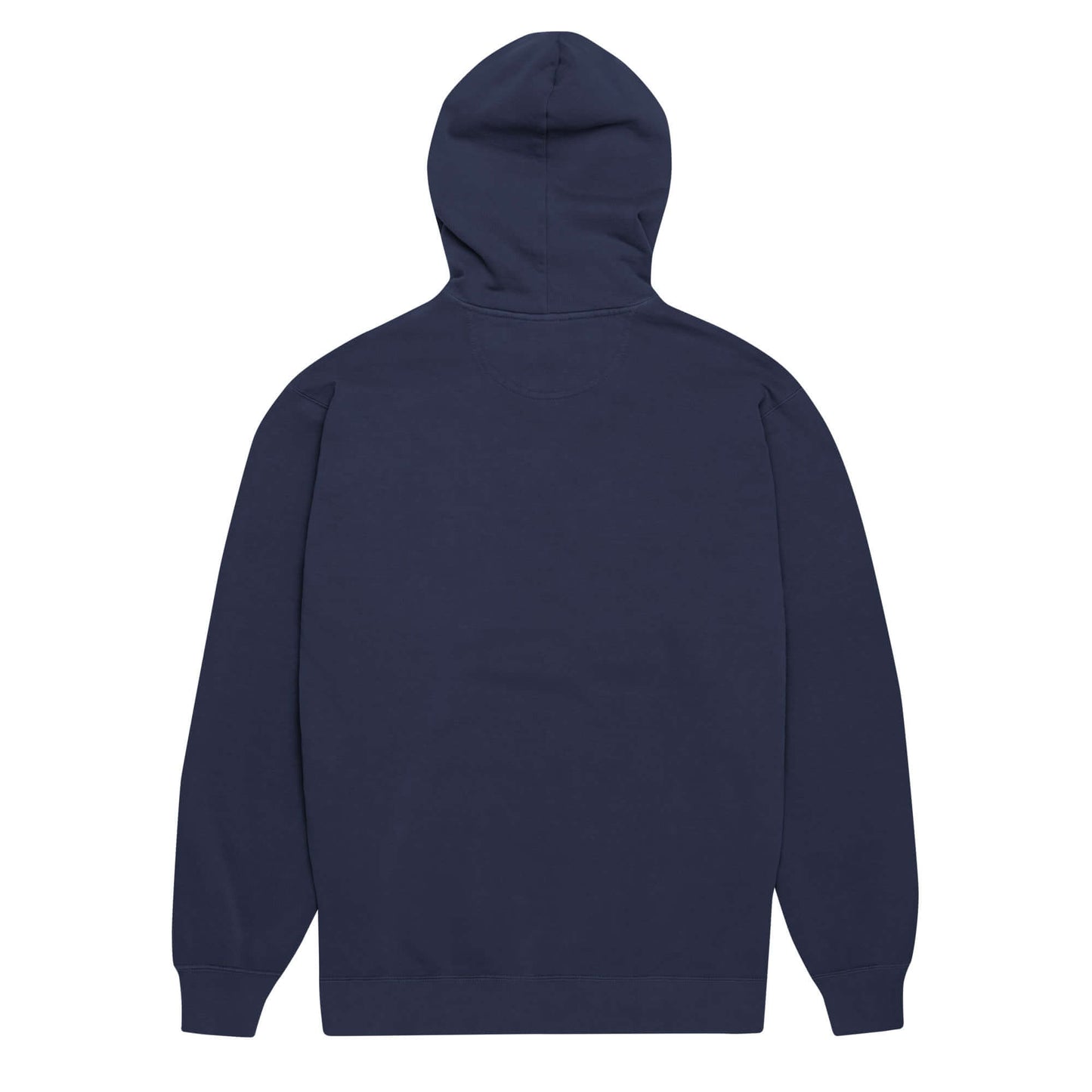 Textilgefärbter Unisex-Hoodie in navy, weiche Baumwollmischung, entspannte Passform, ideal für Alltag und Entspannung.