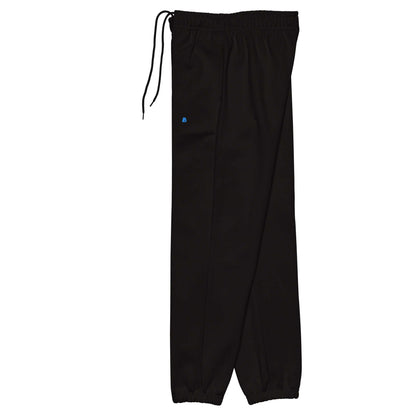Schwere Jogginghose in schwarzem Fleece mit elastischen Bündchen und Seitentaschen im 90er-Jahre-Stil