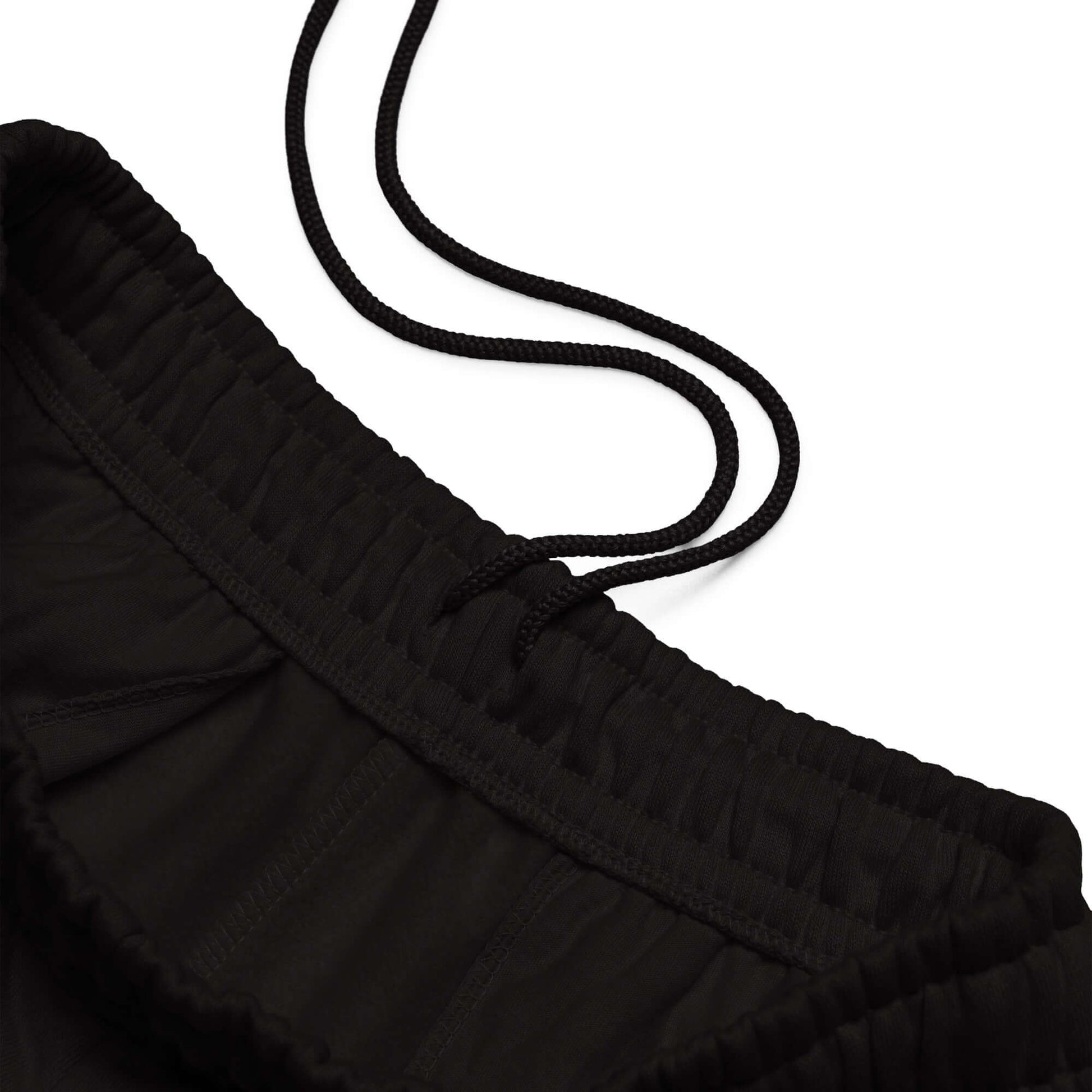 Schwere Jogginghose waistband detail with drawstring, 90s style, heavy fleece, street style.