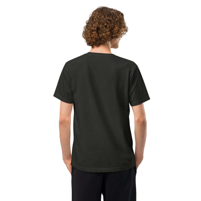 Back view of black Oversized-Unisex-T-Shirt in vintage style, made from 100% cotton for a soft, relaxed fit.