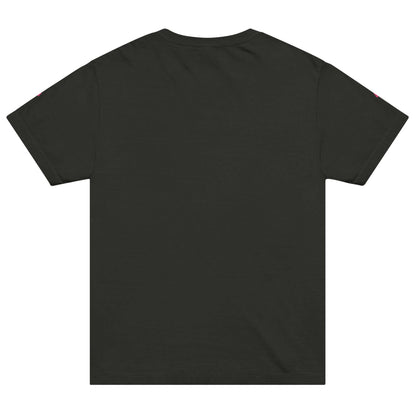Back view of black Oversized-Unisex-T-Shirt with vintage wash effect, made from 100% cotton for a streetwear look.