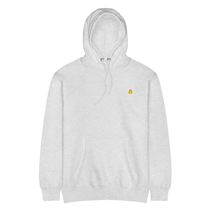 Mittelschwerer Unisex Premium-Hoodie in Heather Gray with comfortable fit.
