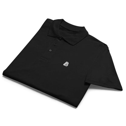 Premium-Piqué-Poloshirt N°0 in schwarz, aus dickem, weichem Stoff mit Knopfleiste, ideal für sportlichen und eleganten Alltag.