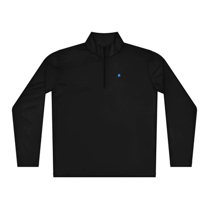 Leichter Pullover mit Viertel-Reißverschluss in Schwarz, ultraleicht, feuchtigkeitsableitend und geruchsabweisend, geeignet für Zwiebellook.