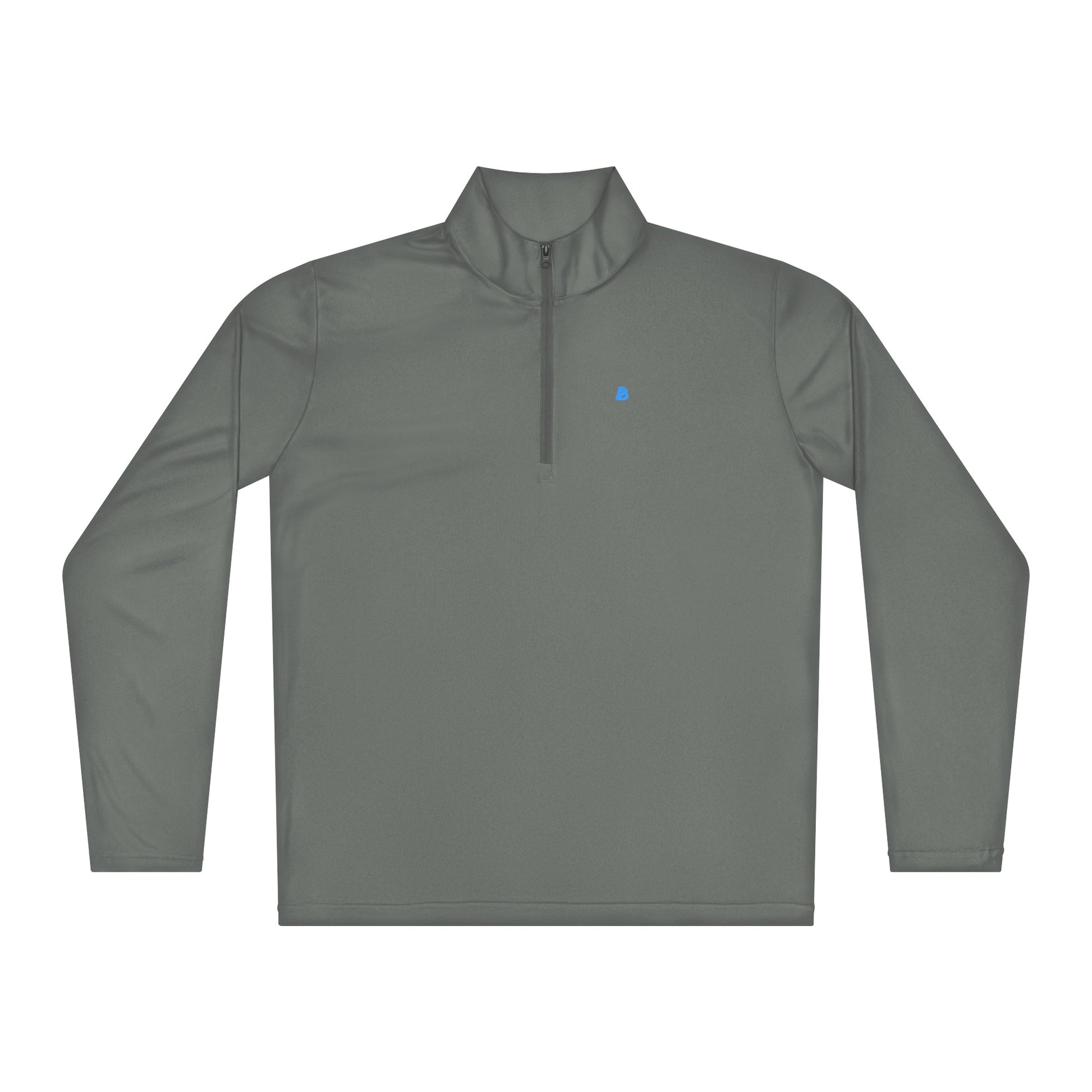 Leichter Pullover mit Viertel-Reißverschluss in Grau, feuchtigkeitsableitend und geruchsabweisend, ideal für Zwiebellook.