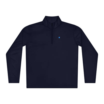 Leichter Pullover mit Viertel-Reißverschluss, ultraleicht, feuchtigkeitsableitend, langärmlig, schwarz