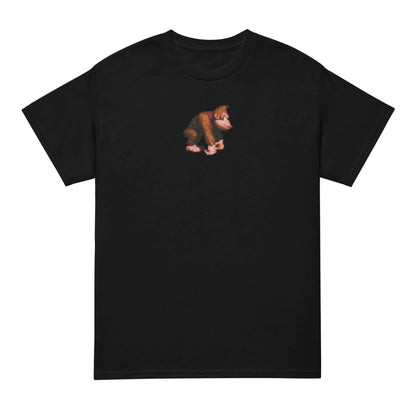 Black DryBlend® T-Shirt with Donkey Kong design, classic fit, moisture-wicking fabric, cotton-polyester blend