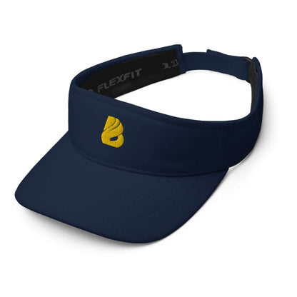 Visor N°1 - Embroidered navy sun visor with moisture-wicking fabric, perfect for sun protection.