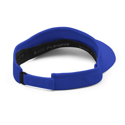 Visor N°1 - Blue adjustable sun visor with moisture-wicking fabric, perfect for outdoor activities and sun protection.