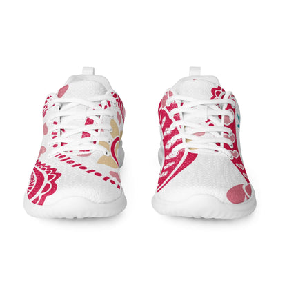 Damen-Turnschuhe N°2 mit buntem Design, atmungsaktivem Flyknit und gepolstertem Kragen, ideal für anstrengende Tage.