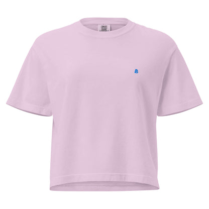 Schweres Damen T-Shirt im Boxy-Schnitt in Rosa, 100% Baumwolle, bequem und umweltfreundlich, ideal für Freizeit und kreative Anlässe.