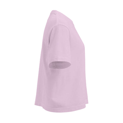 Schweres Damen T-Shirt im Boxy-Schnitt aus 100% Baumwolle in sauberer, unauffälliger Farbe, ideal für entspannten Tragekomfort.