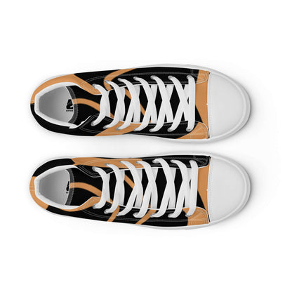 Alt Tag: High-Top Leinenschuhe für Damen N°1, stilvolle Leinen-Sneaker mit weißer Sohle, atmungsaktiv, gepolsterter Kragen.