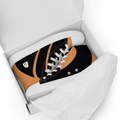 High-Top Leinenschuhe für Damen N°1 in stylish design with white laces and breathable lining, perfect for a fashionable look.