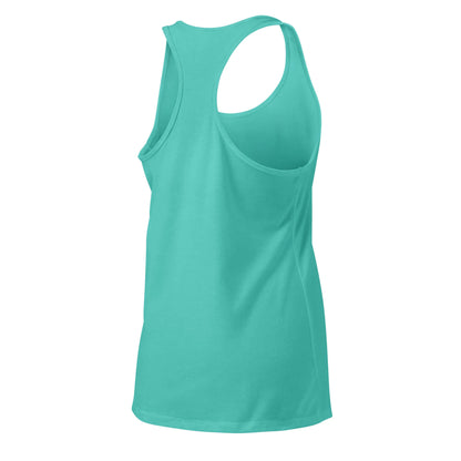 Ideales Racerback-Tanktop für Damen in Mintgrün, weich und atmungsaktiv, geeignet für Fitness und Freizeitaktivitäten.