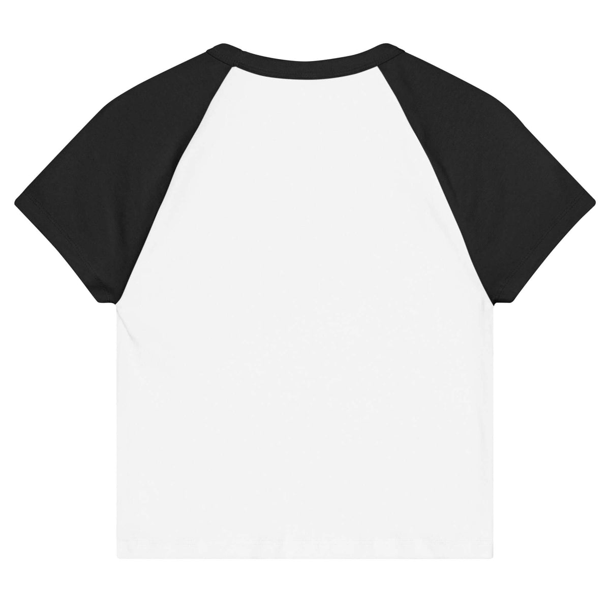 Kurz geschnittenes Feinripp-Raglan-T-Shirt für Damen
