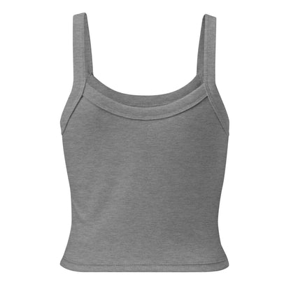 Damen Tanktop mit feiner Rippstruktur N°0 aus weicher Airlume-Baumwolle, mittellanger Schnitt in Grau, Vorderansicht