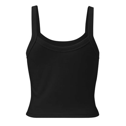 Damen Tanktop mit feiner Rippstruktur N°0 in Schwarz, aus weicher Airlume-Baumwolle, mit dicken Trägern, geeignet für schicke Outfits und Alltag.