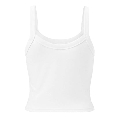 Damen Tanktop mit feiner Rippstruktur N°0 in Weiß mit dicken Trägern, aus weicher Airlume-Baumwolle, ideal für stilvolle Kombinationen.