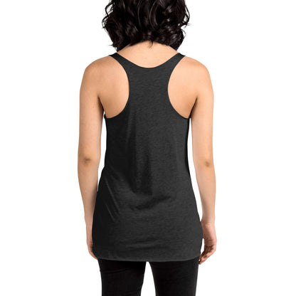 Racerback Tank-Top für Damen N°1 in schwarz, weicher und figurbetonter Schnitt, Damenansicht von hinten