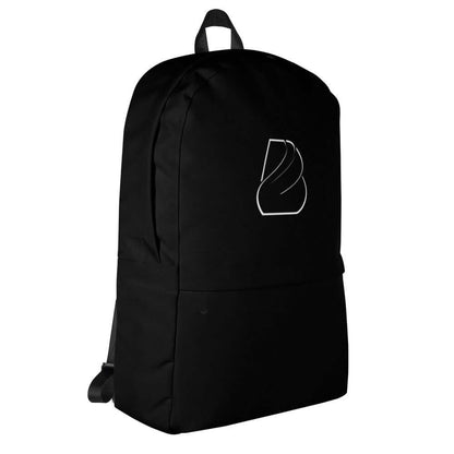 Rucksack N°2, mittelgroß, schwarz mit Logo, wasserfest, geeignet für täglichen Gebrauch und Sport, mit Laptop-Fach.