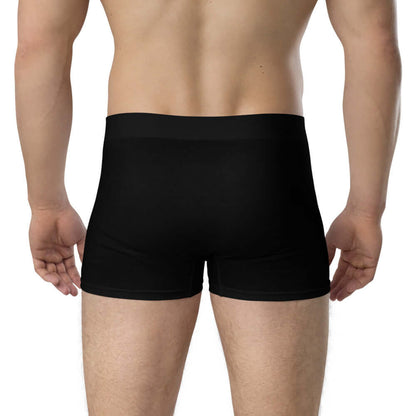 Back view of Boxer-Briefs N°6 in black with no back seam for comfort