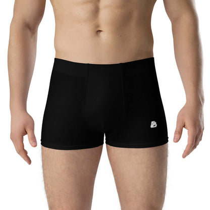Man wearing black Boxer-Briefs N°6 with comfortable fit and elastic waistband.
