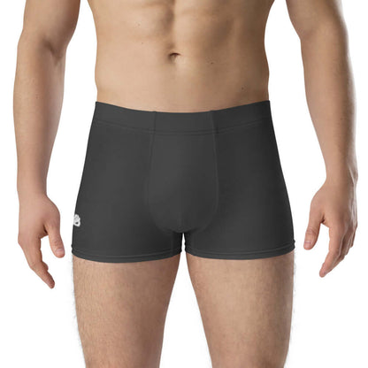 Black Boxer-Briefs N°9 with mid-waist fit and elastic waistband, offers comfort and support with front pouch and seamless back.