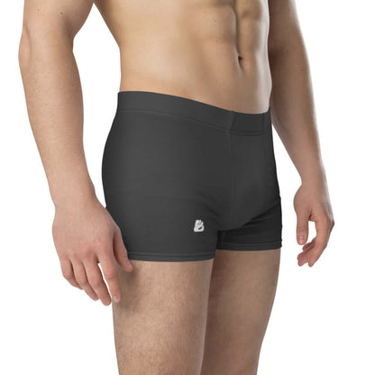 Boxer-Briefs N°3 in gray, made from stretchable material for all-day comfort, featuring a lined front pouch and seamless back design.