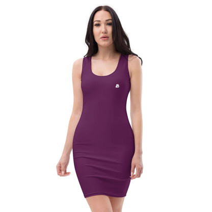 Model trägt schwarzes Sublimation-Cut-&-Sew-Kleid N°5, mit Mikrofasergarn für Komfort und Vier-Wege-Stretch, eng anliegendes Design