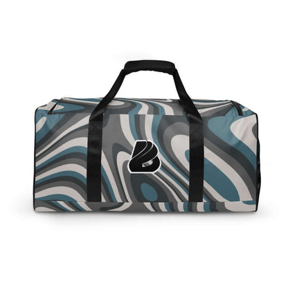 Stylish bag with abstract pattern ideal for travel or gym with adjustable straps, labeled as Weekender N°10 for versatile use.