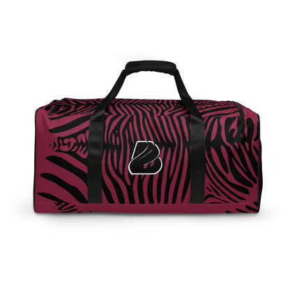 Zebra-patterned Weekender N°23 bag, ideal for travel with spacious compartments and adjustable padded shoulder straps.