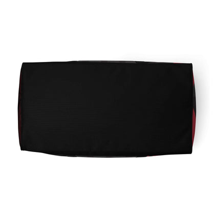 Bottom view of black Weekender N°18 travel bag showcasing spacious design and secure pockets for versatile use on trips and daily errands.