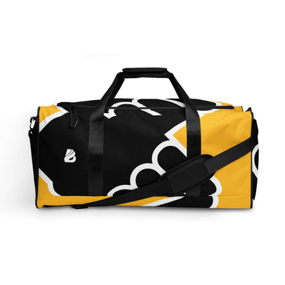 Weekender N°24 - Stylish black and yellow duffel bag with adjustable straps for travel, gym, and everyday errands.